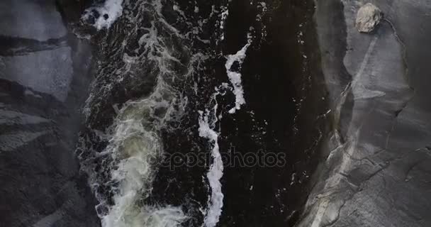 Cathedral Rocks Flight Waterfall Sequoia National Park Nov 2017 — Stock Video