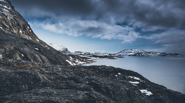 Mountains. Nuuk, Greenland. May 2014 Royalty Free Stock Photos