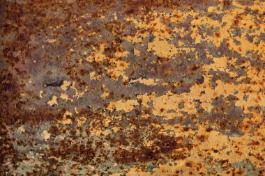 Eski paslı demir plaka dokusu gevşemiş kırmızı