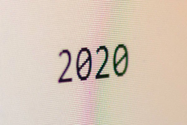 2020 Monitor Visible Pixels Close — Stock Photo, Image