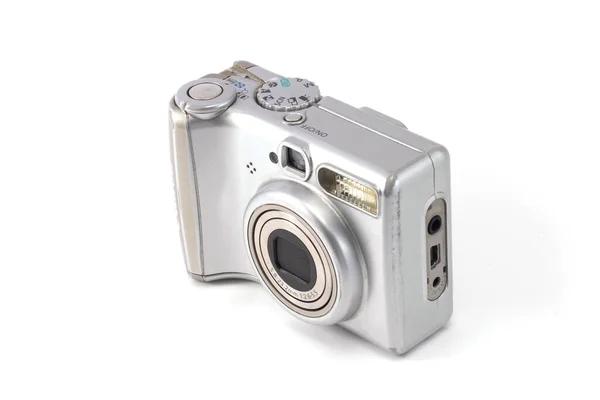 Photo Camera Pocket Silver Isolated — Stock Photo, Image