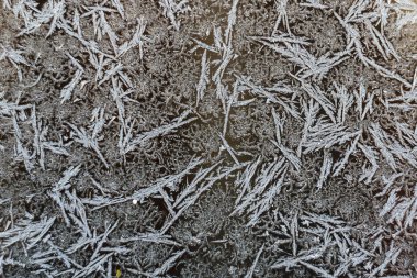 Bu soğuk kış cam üzerinde kalıptır