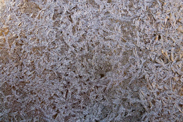 冬の背景、窓の霜。霜降りガラス — ストック写真