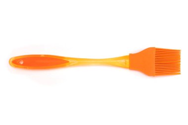 Beyaz arkaplanda silikon fırça izole edildi