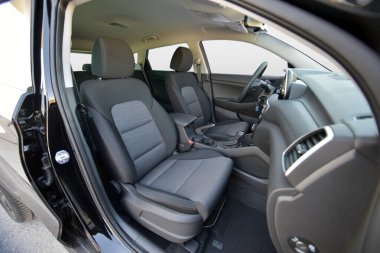 Front seats of a modern suv clipart