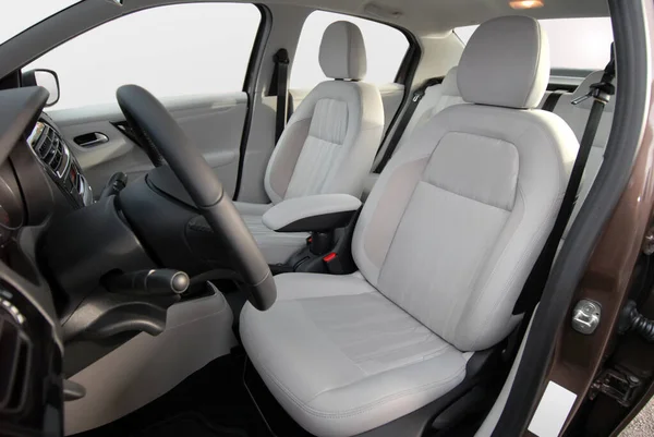 Interior Modern Car White Seats — Stock Photo, Image