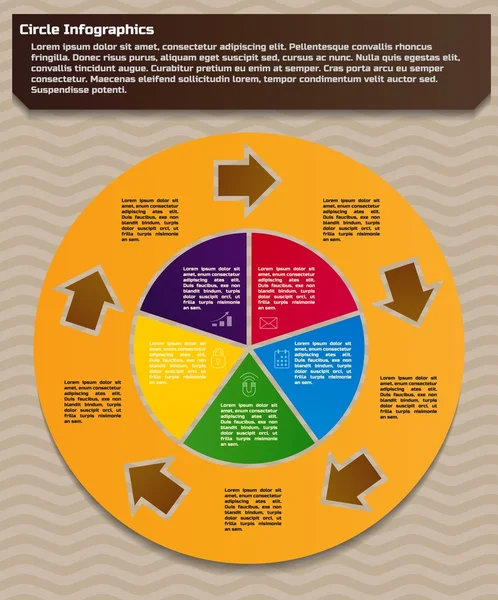 Szablon projektu okrągłe Infografika — Wektor stockowy