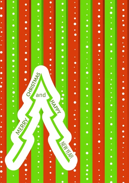 Fondo de Navidad con rayas verdes y rojas — Vector de stock