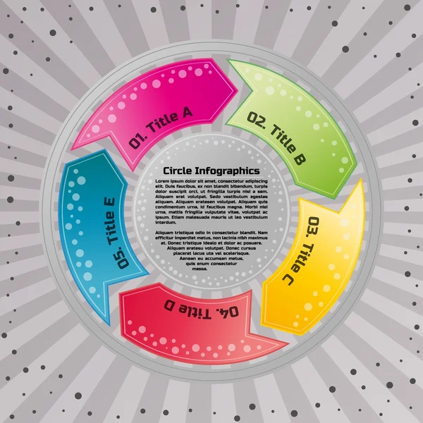 Modelo de design infográfico circular — Vetor de Stock