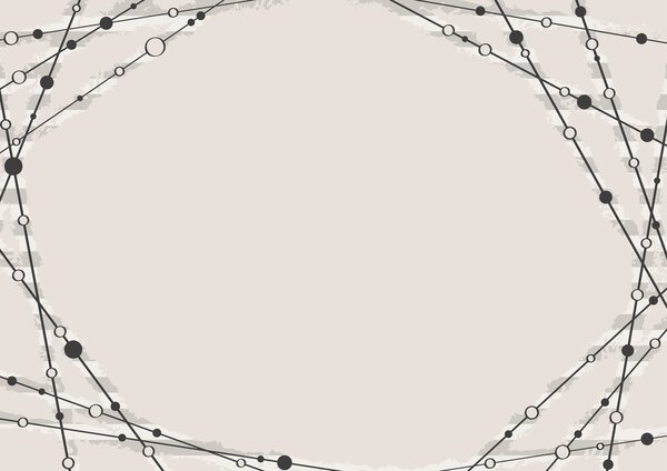 striped illustration with black dots and lines