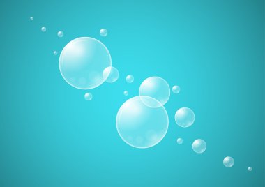 Mavi Arkaplanda Su Damlaları