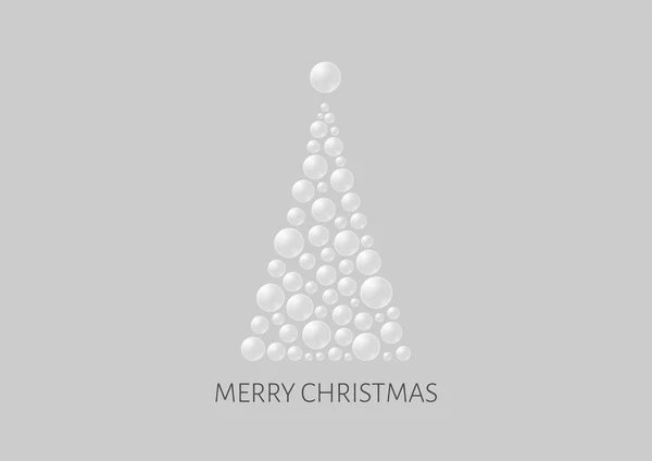 Vánoční plakát s abstraktní bublina strom — Stockový vektor