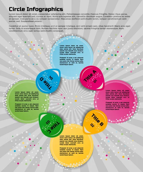 Dairesel Infographic tasarım şablonu — Stok Vektör