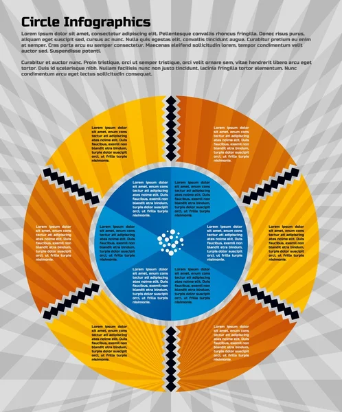 Šablona návrhu s kruhovou infografika — Stockový vektor