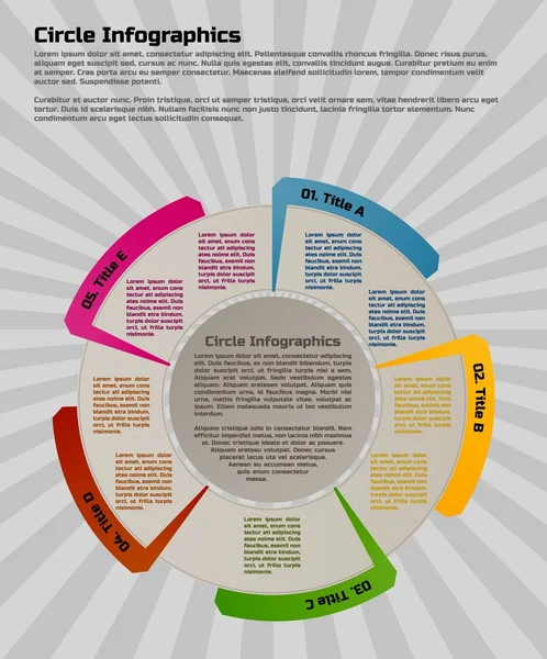 Circular infographic design template — Stock Vector