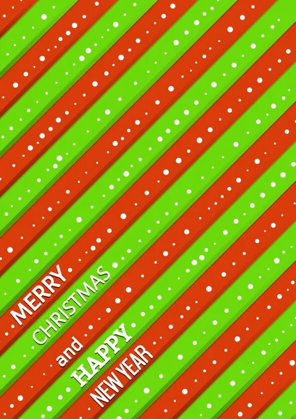 Christmas background with green and red stripes — Stock Vector