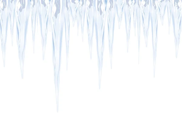 作为标志的寒冷的冬天，垂下的冰柱 — 图库矢量图片