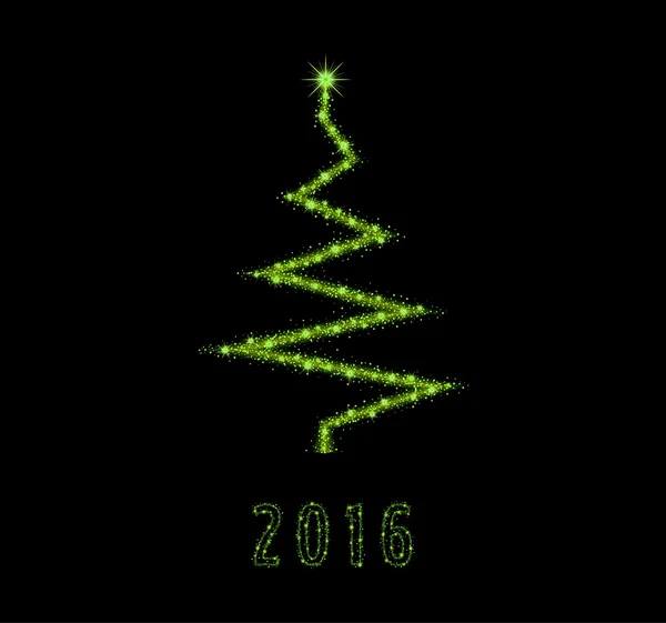 Jul illustration med glittrande träd — Stock vektor