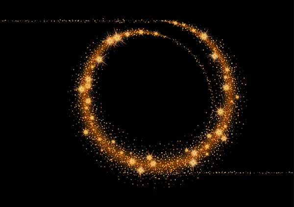 Étoiles scintillantes et traînée de particules scintillantes — Image vectorielle