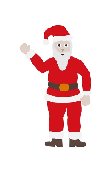 Santa Claus in classic red dress — Stock Vector