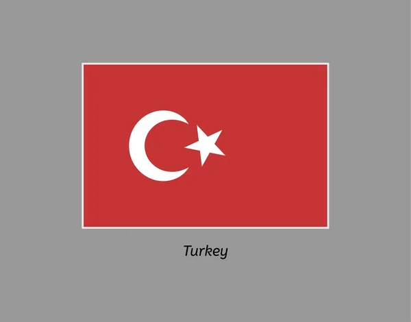 Bandera de Turkey — Vector de stock