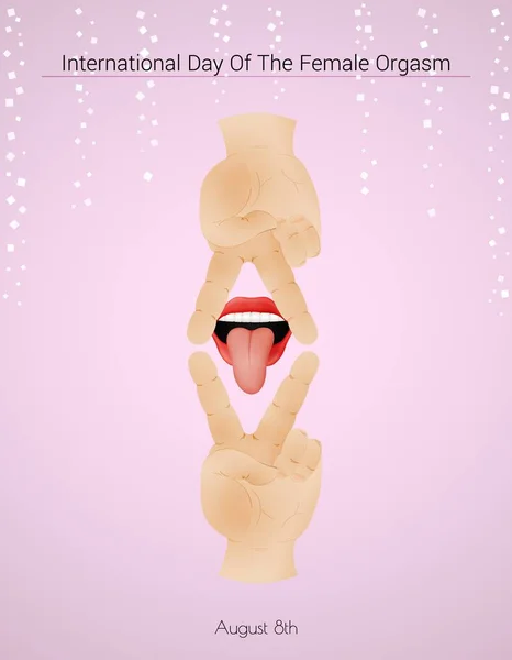 Giornata internazionale dell'orgasmo femminile — Vettoriale Stock