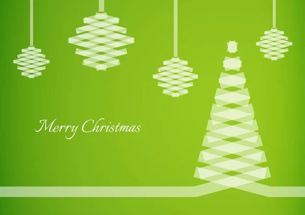 Částečně transparentní stuha vytváření vánoční stromeček — Stockový vektor