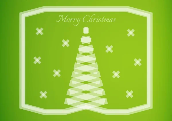 Částečně transparentní stuha vytváření vánoční stromeček — Stockový vektor
