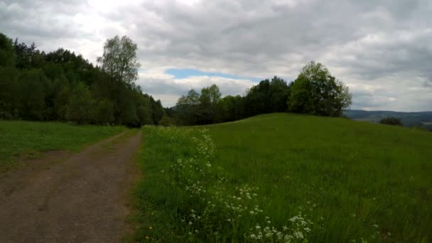 Lookout on the top of the hill — Stock Video