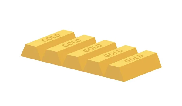 Πέντε χρυσά πλινθώματα — Διανυσματικό Αρχείο