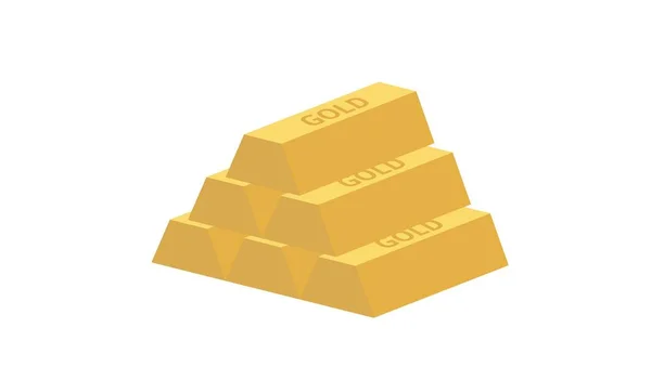 Pirâmide de lingotes de ouro — Vetor de Stock