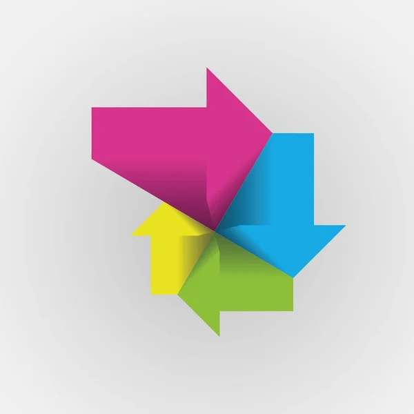 Flecha circular colorida — Vector de stock