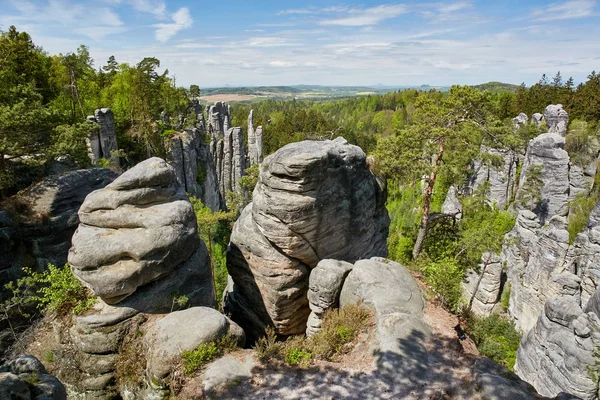 Kumtaşı kaya - Prachovske skaly (Prachov kayalar) — Stok fotoğraf