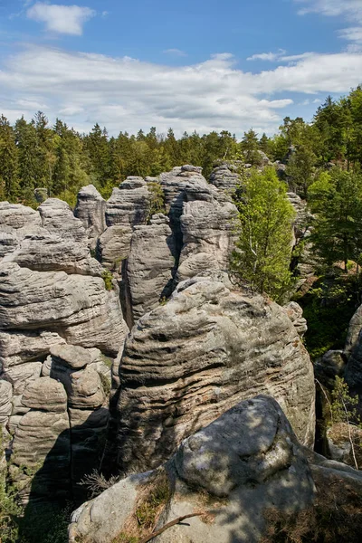 Kumtaşı kaya - Prachovske skaly (Prachov kayalar) — Stok fotoğraf