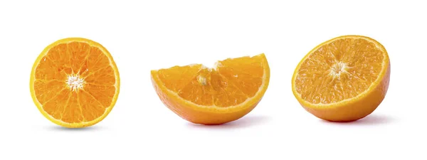 Různé Pomeranče Sbírka Izolované Bílém Pozadí — Stock fotografie