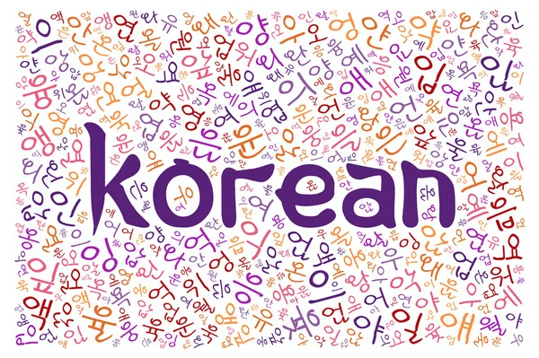 creative Korean alphabet texture background