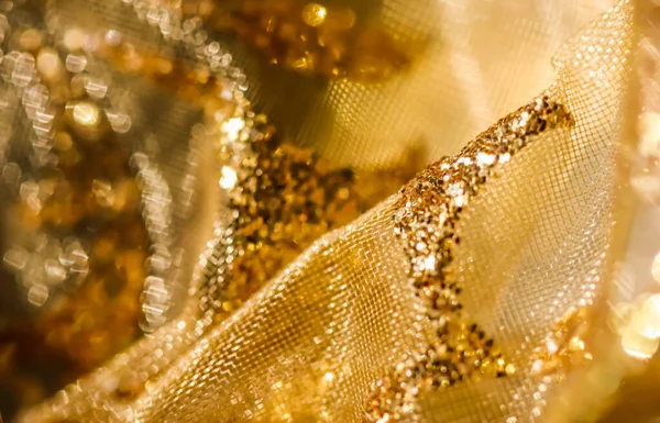 Golden Abstract Blur Defocused Background Concept New Years Eve Christmas — Stock Photo, Image