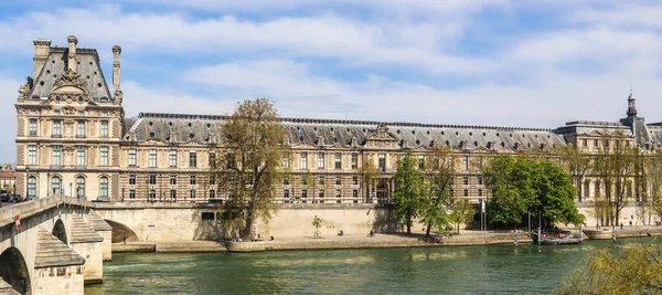 Vackra Historiska Byggnader Paris Och Äldsta Bron Pont Royal Över — Stockfoto