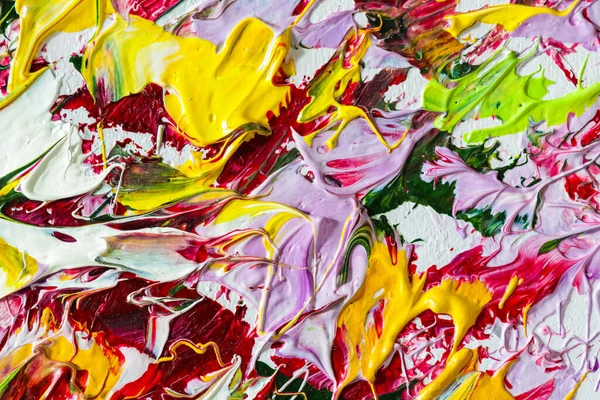 Tuval üzerine renkli yağlı boya. Soyut sanat geçmişi. Modern sanat eserinin bir parçası. Fırça darbeleri.