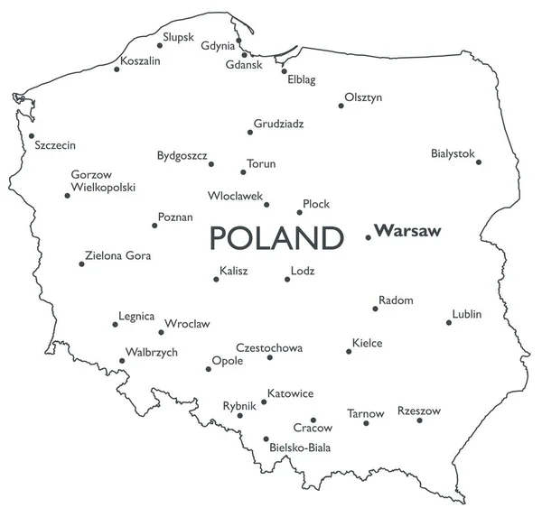 Polonya Haritası vektör