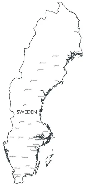 Vector map Gothenburg Goteborg Sweden