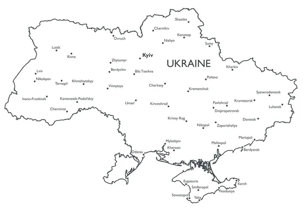 Vector map of Ukraine — Stock Vector