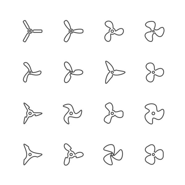 Propellers line icons