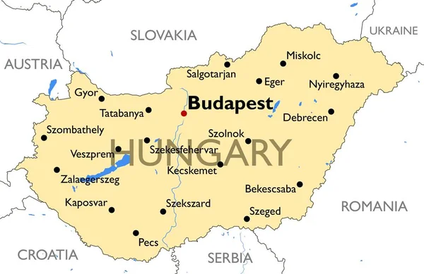 Hungary map | Vector detailed color Hungary map