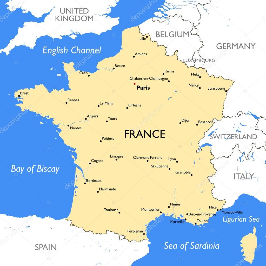 Imágenes: del mapa de francia | Mapa Francia Mapa Francia Del Vector