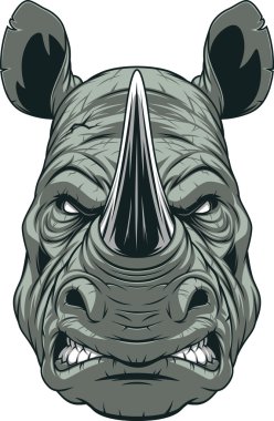 Vahşi gergedan baş