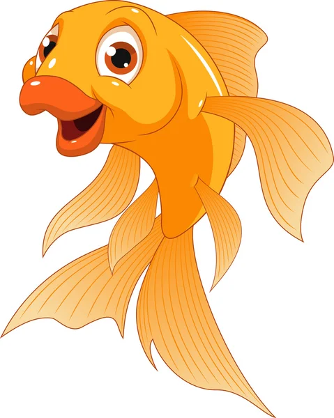 Little funny goldfish — Stockový vektor