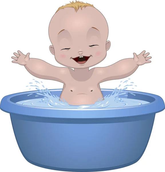 Funny baby smiling — Stock Vector