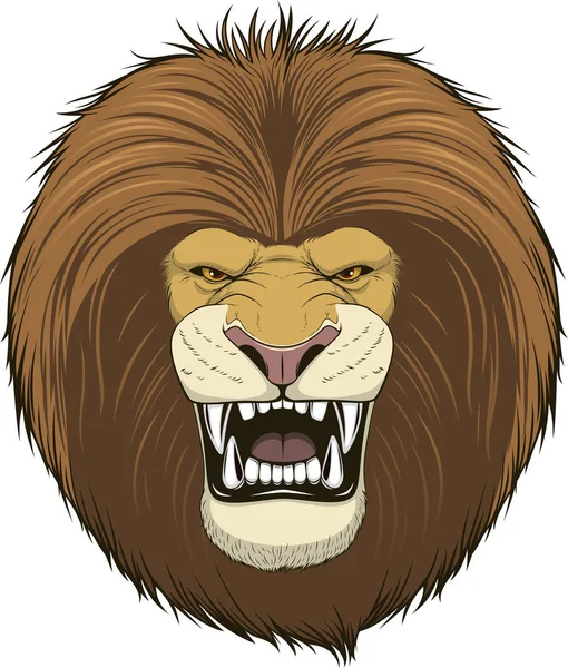 Vildsint lejonhuvud — Stock vektor