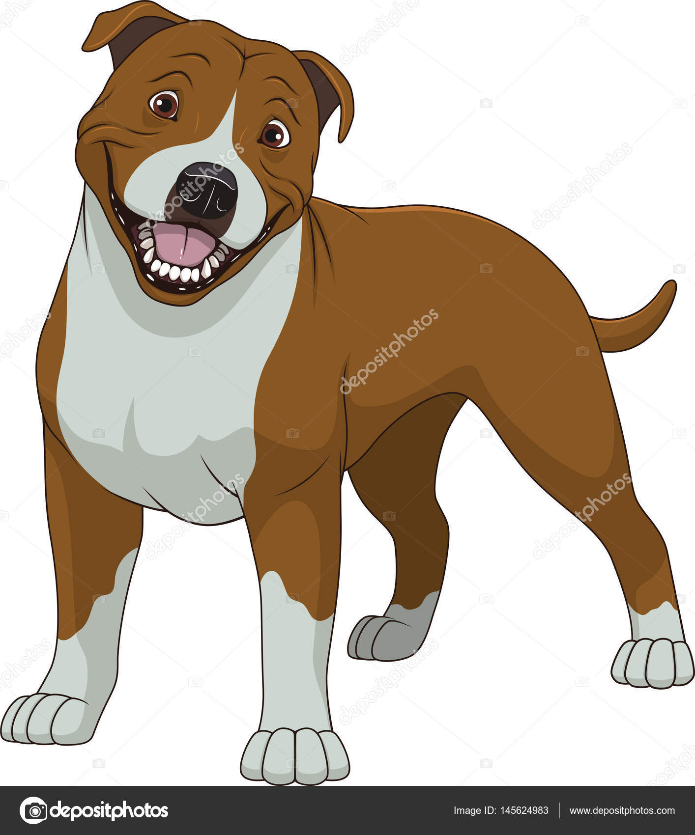 Funny Race Staffordshire Bull Terrier Image Vectorielle